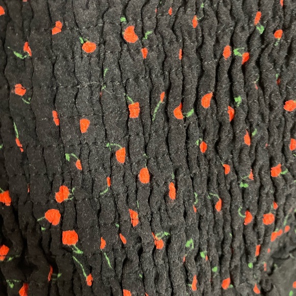 Free people cropped black cherry blouse - size small - Picture 6 of 6